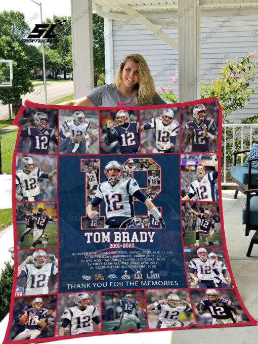 Buy Tom Brady 2001-2020 New England Patriots Quilt Blanket & Quilt Bedding Set