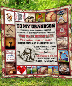 Buy To My Grandson  Quilt Blanket & Quilt Bedding Set