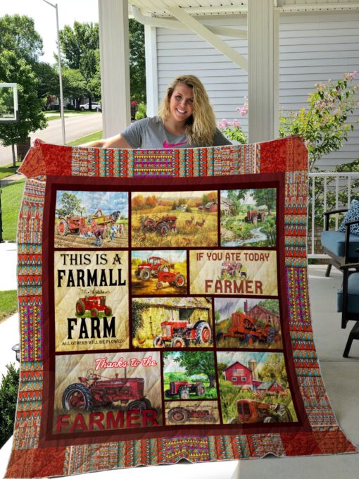 Buy This Is A Farmall Farm All Others Will Be Plowed Quilt Blanket & Quilt Bedding Set Great Customized Blanket Gifts For Birthday Christmas Thanksgiving