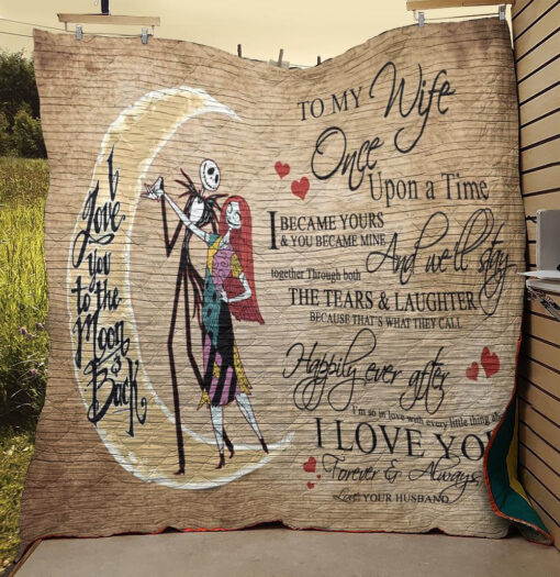 Buy To My Wife Once Upon A Time Jack And Sally  Quilt Blanket & Quilt Bedding Set