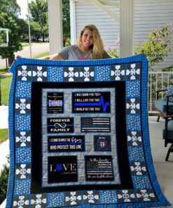 Buy Thin Blue Line I Stand Behind The Heroes Who Protect This Line Quilt Blanket & Quilt Bedding Set Great Customized Blanket Gifts For Birthday Christmas Thanksgiving