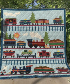 Buy Train On Railway Quilt Blanket & Quilt Bedding Set Great Customized Gifts For Birthday Christmas Thanksgiving Perfect Gifts For Train Lover