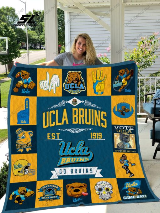 Buy Ucla Bruins Quilt Blanket & Quilt Bedding Set 01