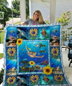 Buy Turtle You Are My Sunshine Under The Sea Quilt Blanket & Quilt Bedding Set Great Customized Blanket Gifts For Birthday Christmas Thanksgiving