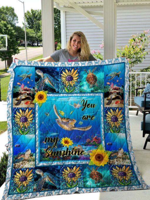 Buy Turtle You Are My Sunshine Under The Sea Quilt Blanket & Quilt Bedding Set Great Customized Blanket Gifts For Birthday Christmas Thanksgiving