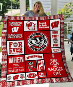 Buy Wisconsin Badgers 01 Quilt Blanket & Quilt Bedding Set Fan Made