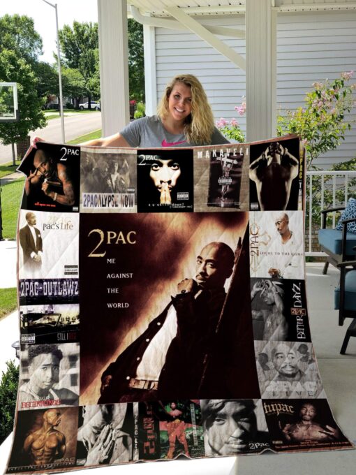 Buy Tupac Shakur Quilt Blanket & Quilt Bedding Set For Fans Ver 17