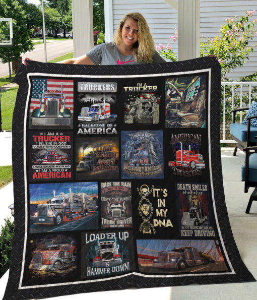 Buy Trucker Loader Up And Hammer Down Quilt Blanket & Quilt Bedding Set Great Customized Gifts For Birthday Christmas Thanksgiving Perfect Gifts For Trucker