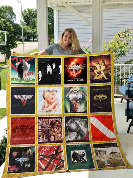 Buy Van Halen Albums Quilt Blanket & Quilt Bedding Set 01