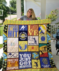 Buy Volleyball You Just Got Served Quilt Blanket & Quilt Bedding Set Great Customized Blanket Gifts For Birthday Christmas Thanksgiving