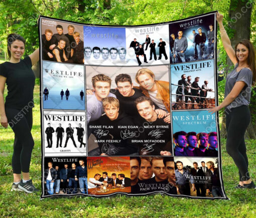 Buy Westlife Boy Band  Quilt Blanket & Quilt Bedding Set