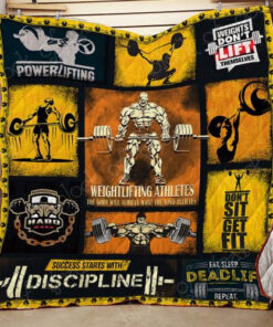 Buy Weightlifting Athletes Success Starts With Discipline Quilt Blanket & Quilt Bedding Set Great Customized Gifts For Birthday Christmas Thanksgiving Perfect Gifts For Weightlifting Athletes