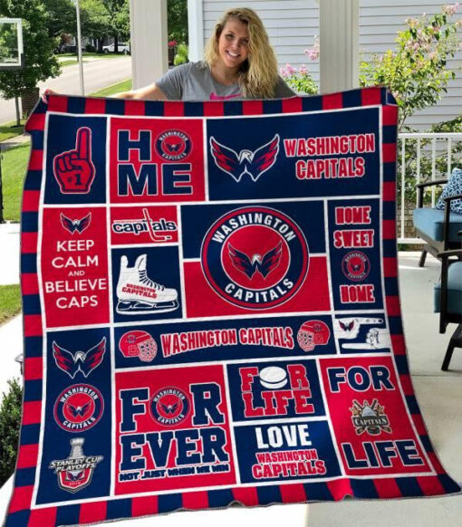 Buy Washington Capitals Quilt Blanket & Quilt Bedding Set 04