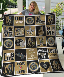 Buy Vegas Golden Knights Quilt Blanket & Quilt Bedding Set