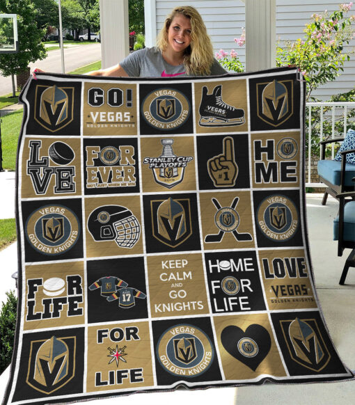 Buy Vegas Golden Knights Quilt Blanket & Quilt Bedding Set