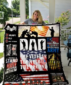 Buy Veteran Dad Theme I Served I Sacrificed I Regret Nothing Quilt Blanket & Quilt Bedding Set Great Customized Blanket Gifts For Birthday Christmas Thanksgiving