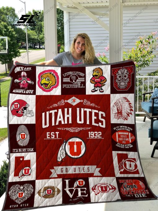 Buy Utah Utes Quilt Blanket & Quilt Bedding Set 01