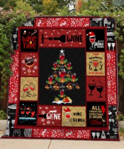 Buy Wine All I Want For Christmas Is More Wine Quilt Blanket & Quilt Bedding Set Great Customized Gifts For Birthday Christmas Thanksgiving Perfect Gifts For Wine Lover