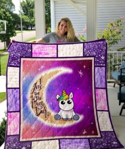 Buy Unicorn I Love You To The Moon Quilt Blanket & Quilt Bedding Set Great Customized Gifts For Birthday Christmas Thanksgiving Perfect Gifts For Unicorn Lover