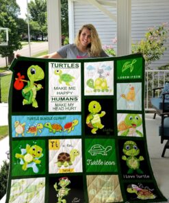 Buy Turtles Make Me Happy Humans Make My Head Hurt Quilt Blanket & Quilt Bedding Set Great Customized Blanket Gifts For Birthday Christmas Thanksgiving