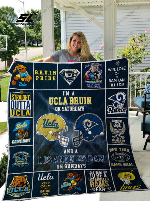 Buy Ucla Bruins &Amp;Amp; Los Angeles Rams Quilt Blanket & Quilt Bedding Set