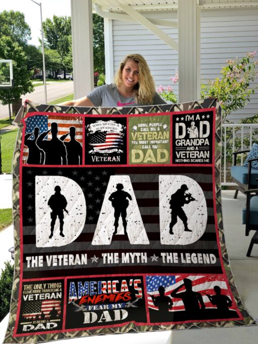 Buy Veteran Dad The Most Important Call Me Dad Quilt Blanket & Quilt Bedding Set Great Customized Blanket Gifts For Birthday Christmas Thanksgiving