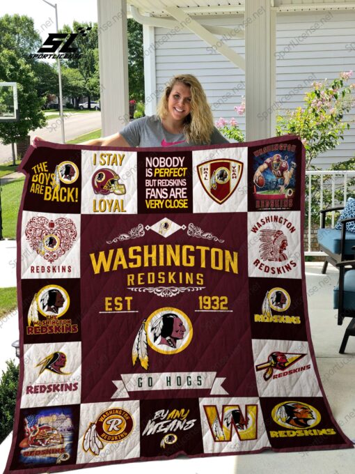 Buy Washington Redskins Quilt Blanket & Quilt Bedding Set Ver 17