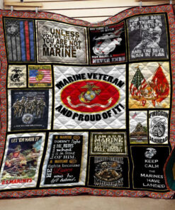 Buy Us Marine Veteran And Proud Of It Quilt Blanket & Quilt Bedding Set Great Customized Blanket Gifts For Birthday Christmas Thanksgiving