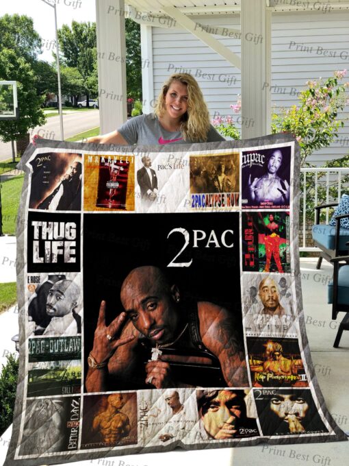 Buy Tupac Shakur Albums Cover Poster Quilt Blanket & Quilt Bedding Set