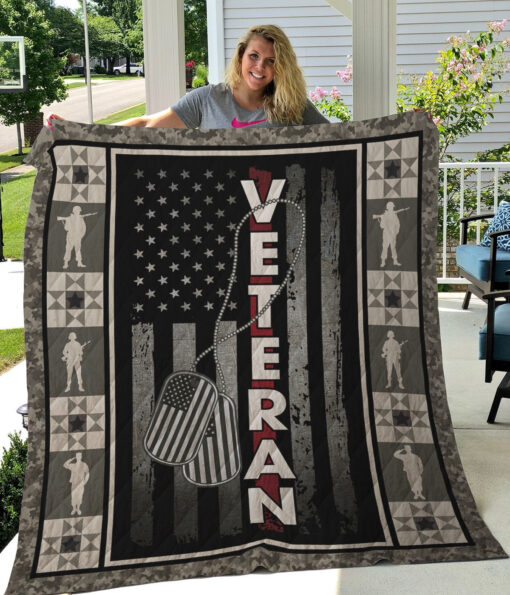 Buy Us Army Veteran American Flag Quilt Blanket & Quilt Bedding Set Great Customized Gifts For Birthday Christmas Thanksgiving Veteran'S Day Perfect Gifts For Veteran Lover