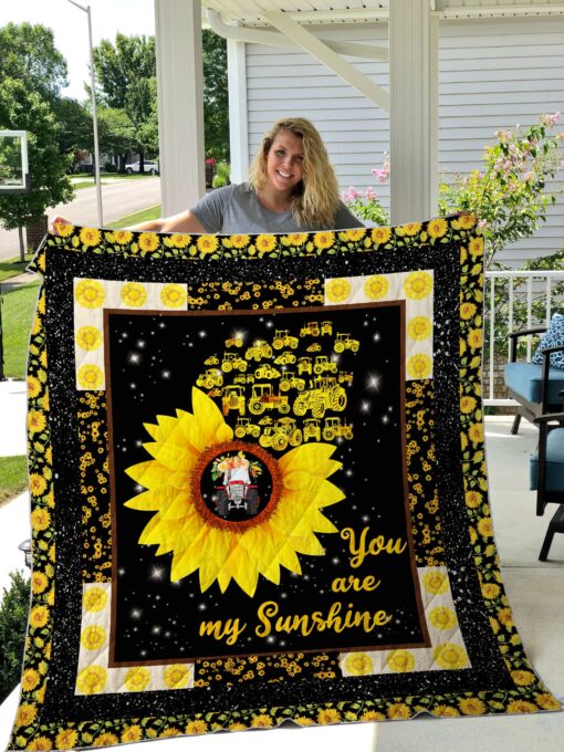 Buy Tractor Sunflower You Are My Sunshine Quilt Blanket & Quilt Bedding Set Great Customized Blanket Gifts For Birthday Christmas Thanksgiving