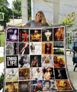 Buy Tupac Shakur Albums Cover Poster Quilt Blanket & Quilt Bedding Set Ver 2