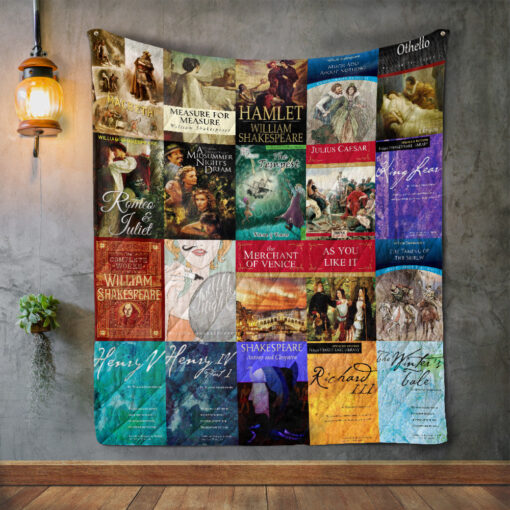 Buy William Shakespeare Books Quilt Blanket & Quilt Bedding Set