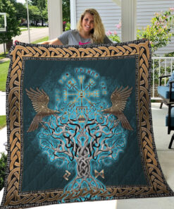 Buy Viking Compass Yggdrasil Quilt Blanket & Quilt Bedding Set Great Customized Blanket Gifts For Birthday Christmas Thanksgiving