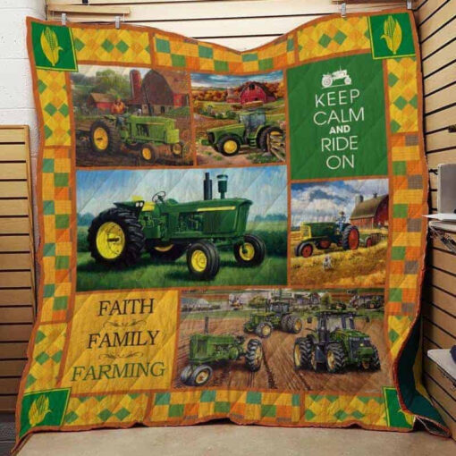 Buy Tractor Faith Family Farming Quilt Blanket & Quilt Bedding Set Great Customized Blanket Gifts For Birthday Christmas Thanksgiving