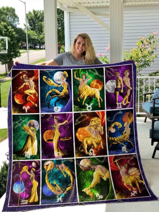 Buy Twelve Horoscopes Quilt Blanket & Quilt Bedding Set Great Customized Blanket Gifts For Birthday Christmas Thanksgiving