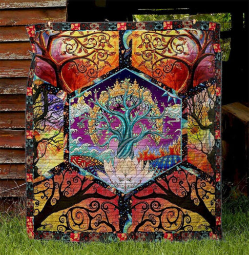 Buy Tree Of Life V1 Quilt Blanket & Quilt Bedding Set