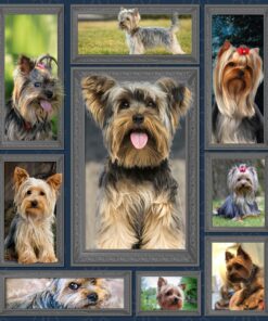 Buy Yorkshire Terrier Photography Art Quilt Blanket & Quilt Bedding Set Great Customized Blanket Gifts For Birthday Christmas Thanksgiving