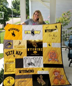 Buy Wyoming Cowboys Quilt Blanket & Quilt Bedding Set Great Customized Blanket Gifts For Birthday Christmas Thanksgiving