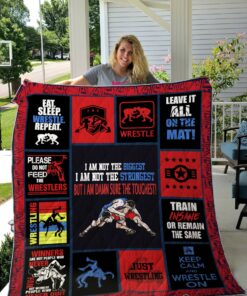 Buy Wrestling I Am Not The Biggest Quilt Blanket & Quilt Bedding Set Great Customized Gifts For Birthday Christmas Thanksgiving Perfect Gifts For Wrestling Lover