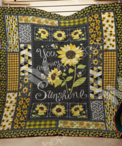 Buy You Are My Sunshine Sunflowers Pattern Quilt Blanket & Quilt Bedding Set Great Customized Gifts For Birthday Christmas Thanksgiving Perfect Gifts For Sunflower Lover