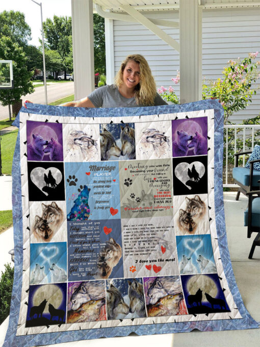 Buy Wolf I Love You The Most Quilt Blanket & Quilt Bedding Set Great Customized Blanket Gifts For Birthday Christmas Thanksgiving