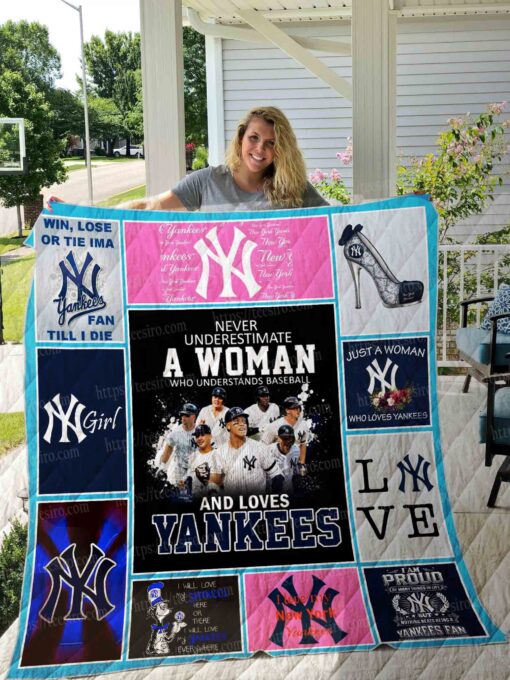 Buy Yankees Girl Quilt Blanket & Quilt Bedding Set 01