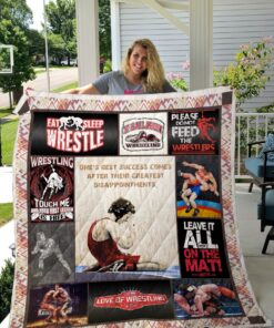 Buy Wrestling Leave It All On The Mat Quilt Blanket & Quilt Bedding Set Great Customized Gifts For Birthday Christmas Thanksgiving Perfect Gifts For Wrestling Lover