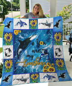 Buy You Are My Sunshine Orca Quilt Blanket & Quilt Bedding Set Great Customized Gifts For Birthday Christmas Thanksgiving Perfect Gifts For Sunflower Lover