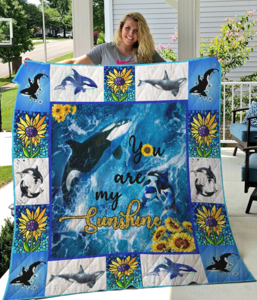 Buy You Are My Sunshine Orca Quilt Blanket & Quilt Bedding Set Great Customized Gifts For Birthday Christmas Thanksgiving Perfect Gifts For Sunflower Lover