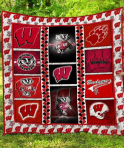 Buy Wisconsin Badgers Quilt Blanket & Quilt Bedding Set Fan Made