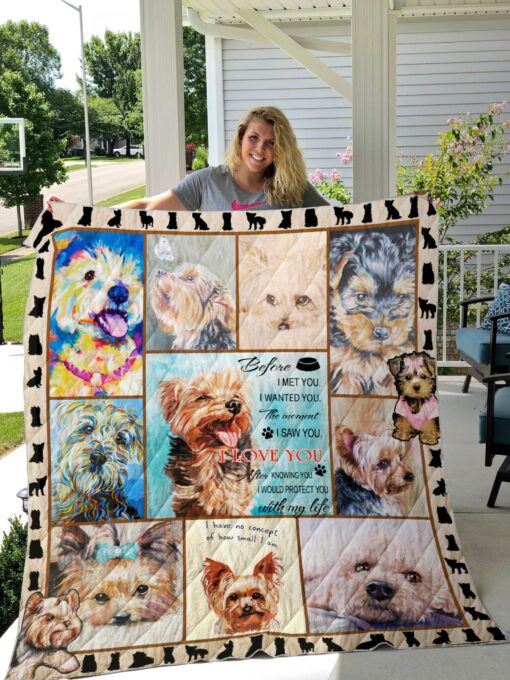 Buy Yorkie I Would Protect You With My Life Quilt Blanket & Quilt Bedding Set Great Customized Blanket Gifts For Birthday Christmas Thanksgiving