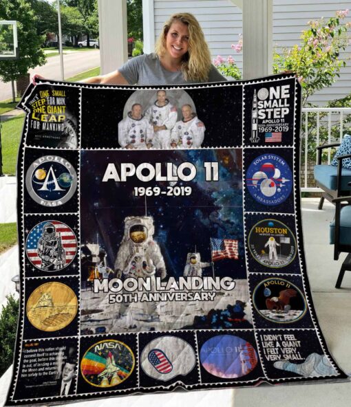 Buy 50Th Anniversary Of Apollo 11 Moon Landing Quilt Blanket & Quilt Bedding Set