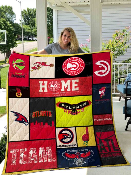 Buy Atlanta Hawks Quilt Blanket & Quilt Bedding Set 01